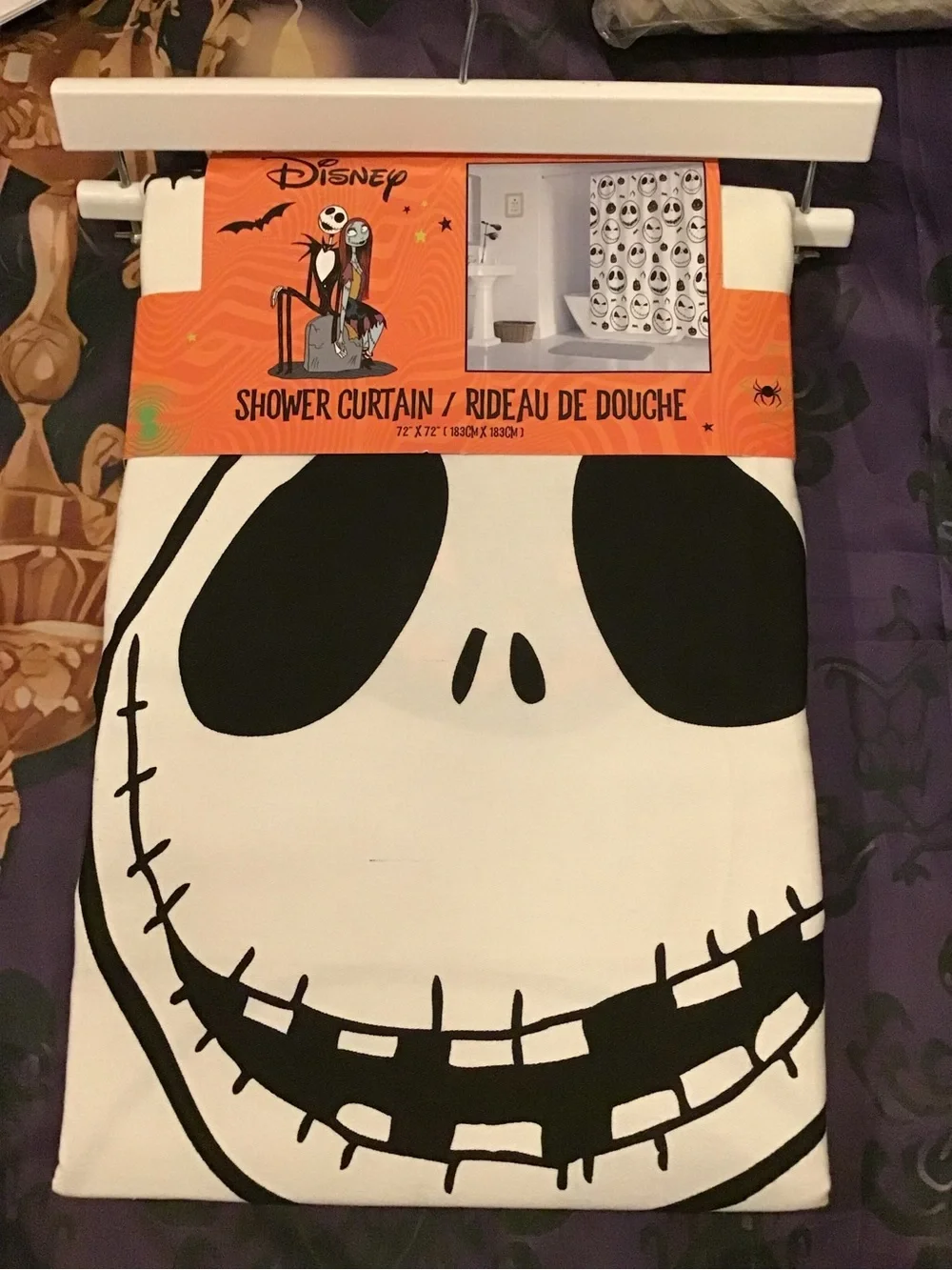 Disney the nightmare before christmas jack a skellington shower curtain -NEW